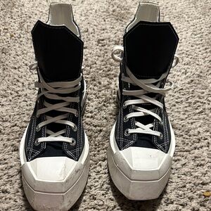 Black and White High-Top Sneakers